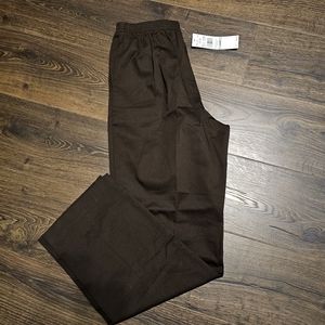 Alfred Dunner Classics NWT Womens Elastic Waist Brown Pants Sz 8